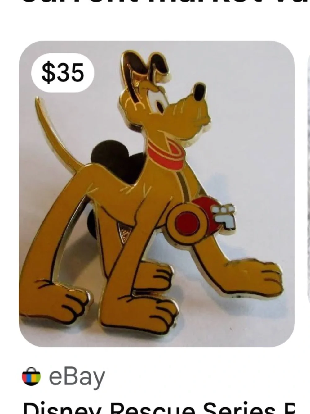 Disney Pluto enamel trading pin from the 